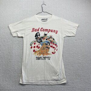Bad Company Rock n Roll Fantasy '79 Tour Shirt Band tee Adult Sz S Off-white
